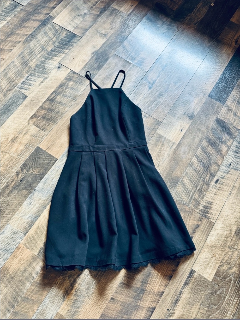 Lovers + Friends Black Spaghetti-Strap A-Line Dress